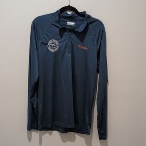 Columbia Hampden-Sydney Blue Long Sleeve Quarter Zip